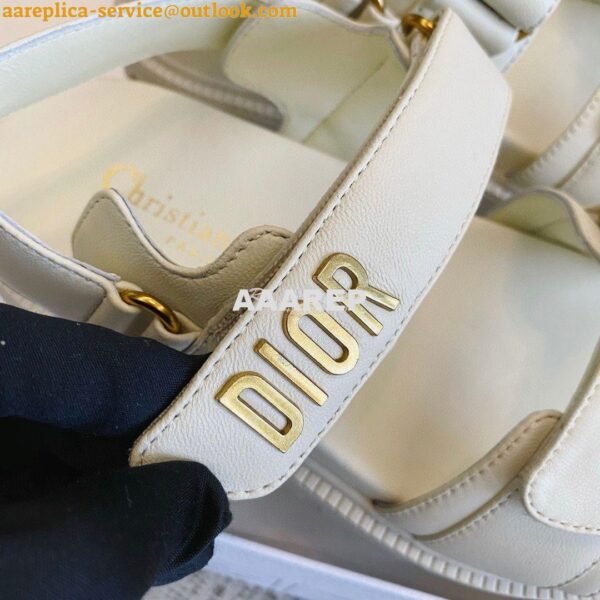 Replica Dior DiorAct Sandals White Lambskin KCQ547 8