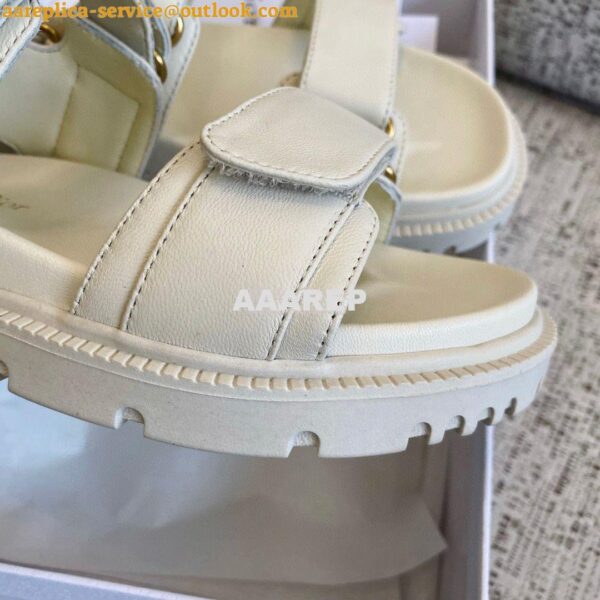 Replica Dior DiorAct Sandals White Lambskin KCQ547 10