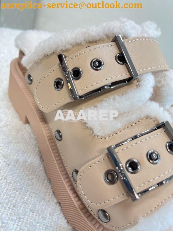 Replica Dior DiorQuake Strap Sandal Calfskin and Shearling KCQ743 8