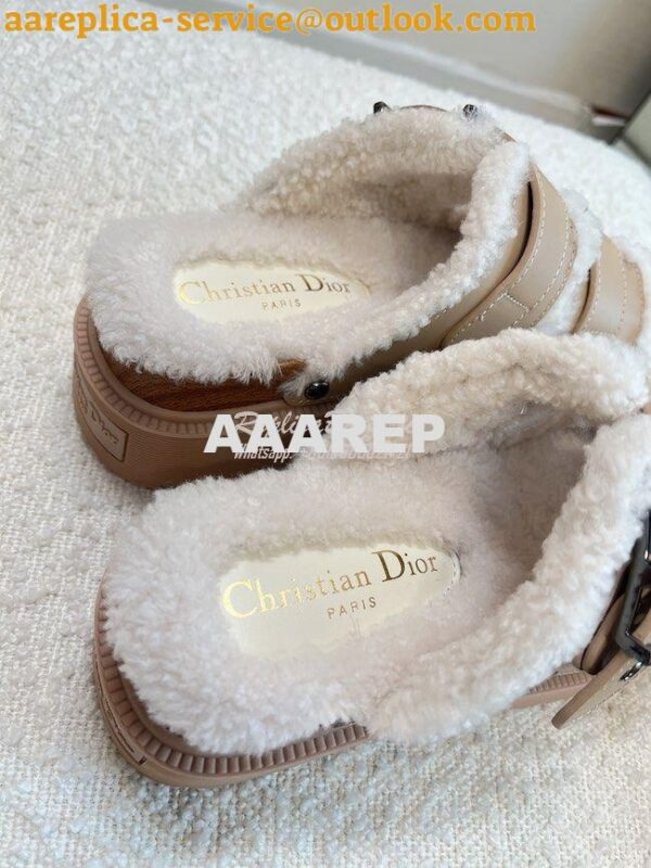 Replica Dior DiorQuake Strap Sandal Calfskin and Shearling KCQ743 10