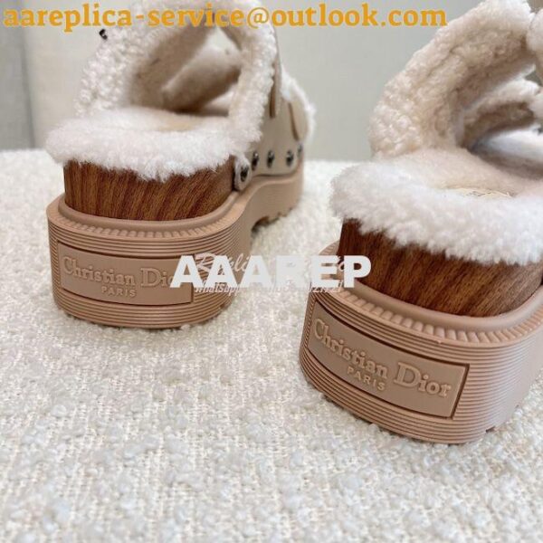 Replica Dior DiorQuake Strap Sandal Calfskin and Shearling KCQ743 12