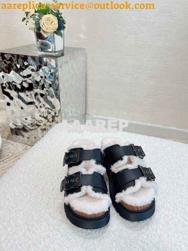 Replica Dior DiorQuake Strap Sandal Calfskin and Shearling KCQ743 13