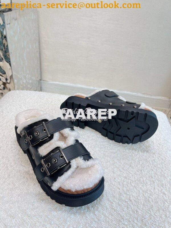 Replica Dior DiorQuake Strap Sandal Calfskin and Shearling KCQ743 16