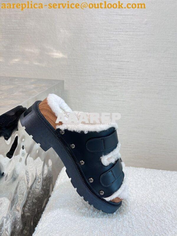 Replica Dior DiorQuake Strap Sandal Calfskin and Shearling KCQ743 19