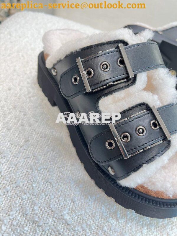 Replica Dior DiorQuake Strap Sandal Calfskin and Shearling KCQ743 20