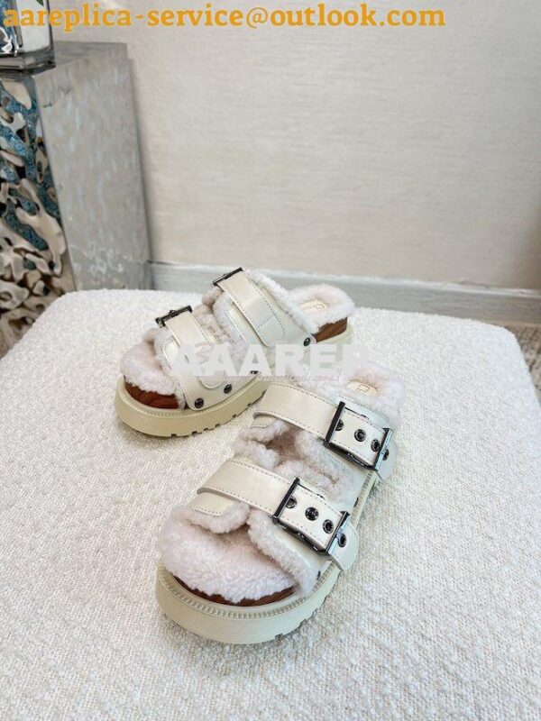 Replica Dior DiorQuake Strap Sandal Calfskin and Shearling KCQ743 23