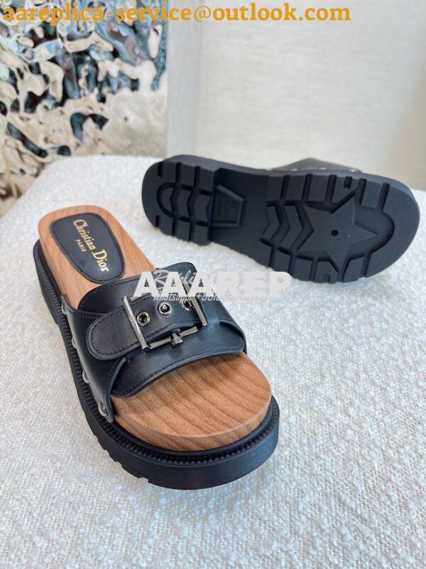 Replica Dior DiorQuake Strap Slide Calfskin KCQ717 14