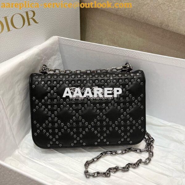 Replica Dior Small Addict Bag Black Lucky Star Cannage Lambskin M5821O 9