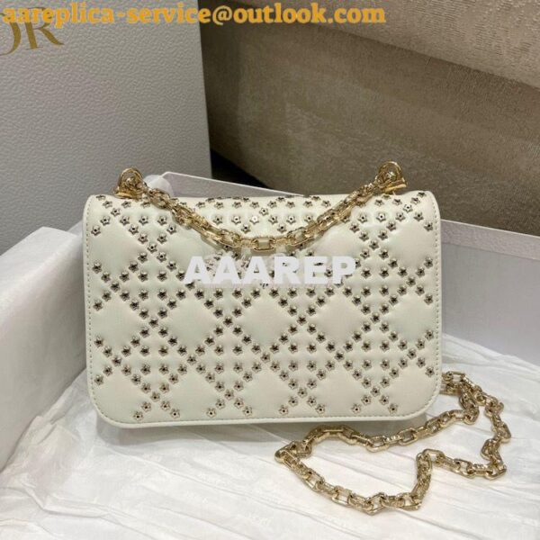 Replica Dior Small Addict Bag Latte Lucky Star Cannage Lambskin M5821O 9