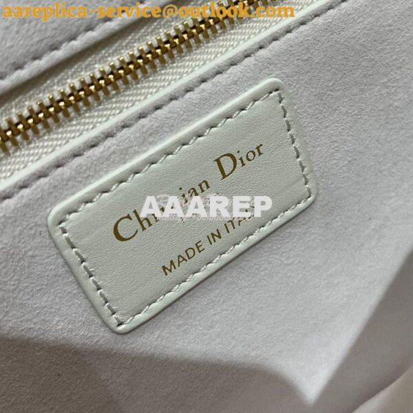 Replica Dior Small Addict Bag Latte Lucky Star Cannage Lambskin M5821O 11