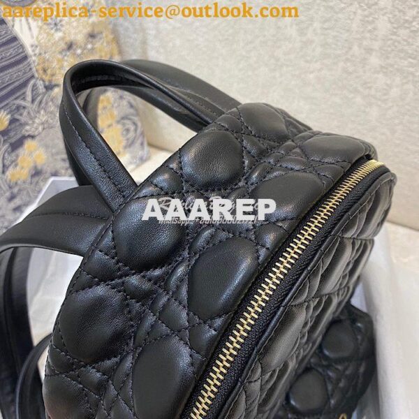 Replica Dior Small Backpack Black Cannage Lambskin M9221U 7