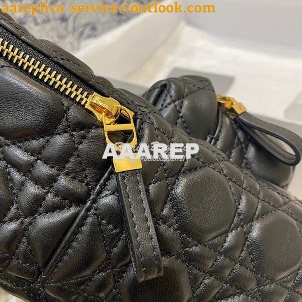 Replica Dior Small Backpack Black Cannage Lambskin M9221U 8