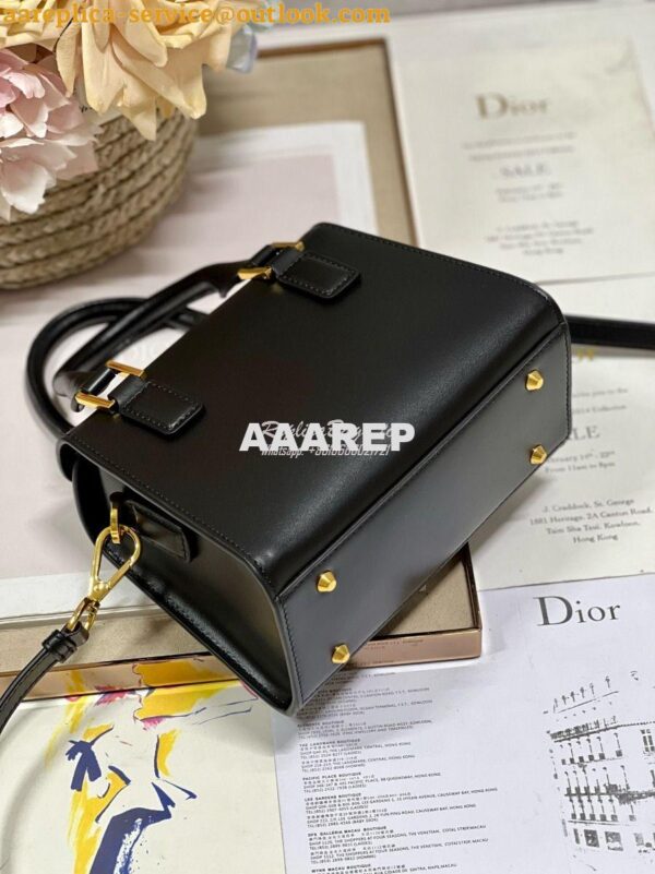 Replica Dior Small Boston Bag Box Calfskin M8671U Black 11