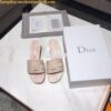 Replica Dior DWAY Heeled Mule Toile De Jouy Embroidery KCQ24 Light Gol