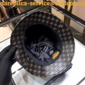 Replica Gucci Dapper Dan GG Black Leather Hat 2