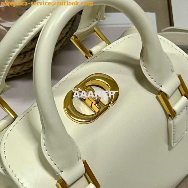 Replica Dior Small Boston Bag Box Calfskin M8671U Latte 7