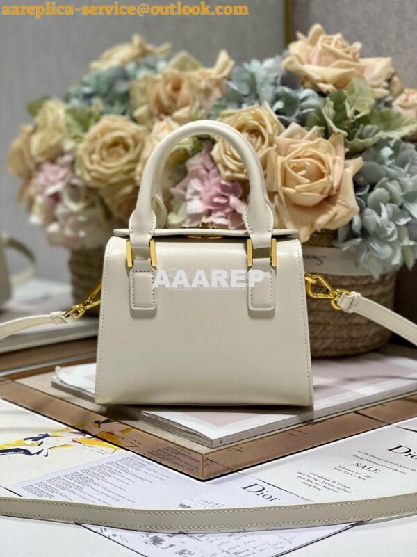 Replica Dior Small Boston Bag Box Calfskin M8671U Latte 8