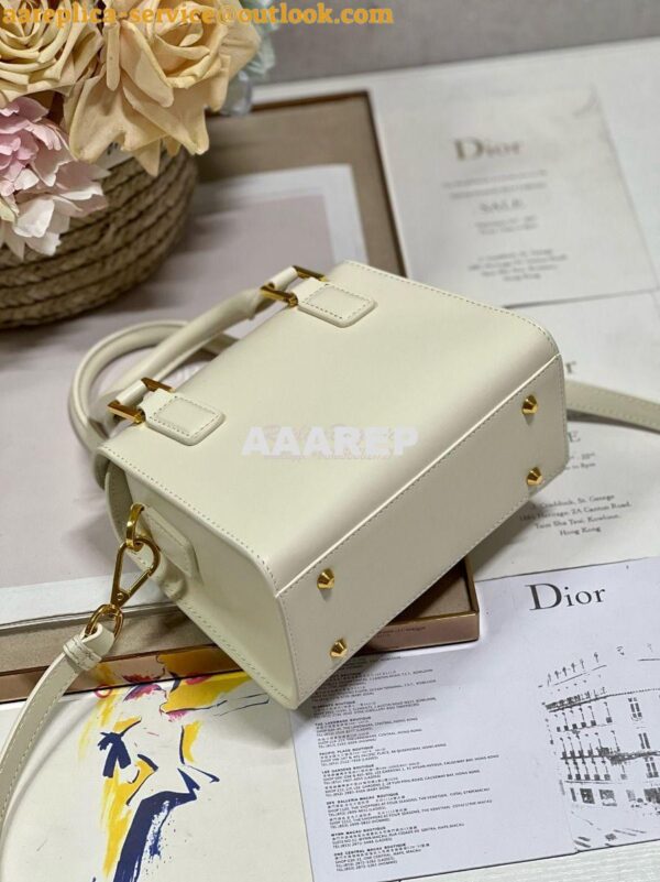 Replica Dior Small Boston Bag Box Calfskin M8671U Latte 11