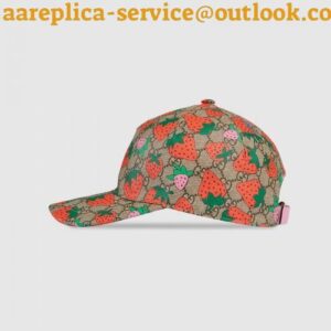 Replica Gucci GG baseball hat with Gucci Strawberry Tonal 2