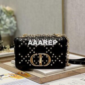 Replica Dior Small Caro Bag Black Gold Lucky Star Cannage Lambskin M92 2