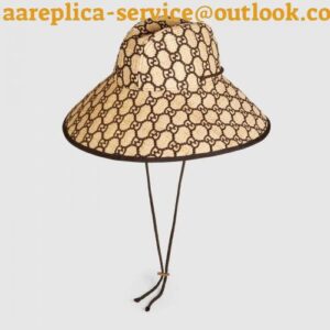 Replica Gucci GG raffia wide brim hat