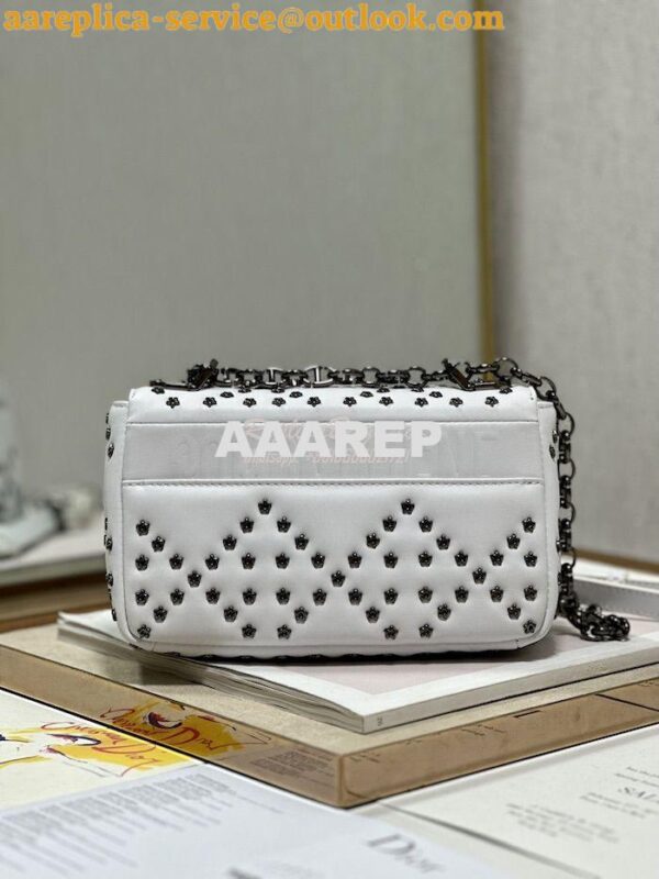 Replica Dior Small Caro Bag Latte Ruthenium Lucky Star Cannage Lambski 9