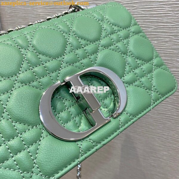 Replica Dior Small Caro Bag Soft Cannage Calfskin M9241 Avocado Green 5