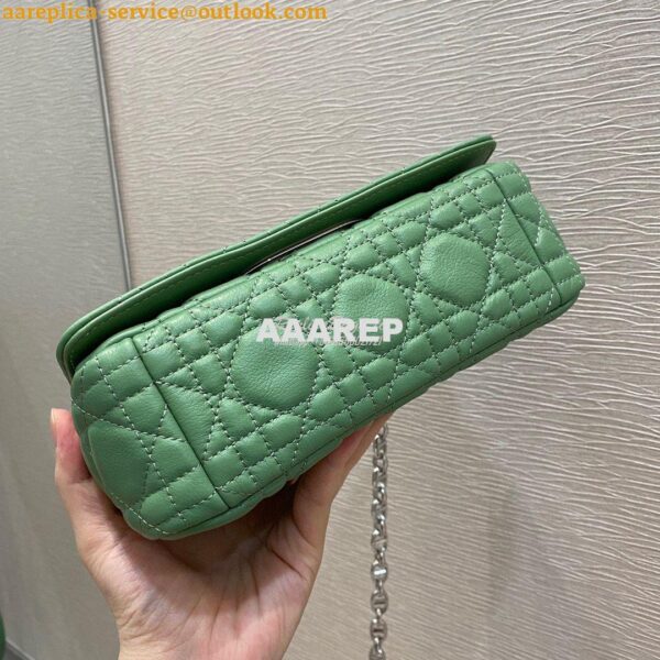 Replica Dior Small Caro Bag Soft Cannage Calfskin M9241 Avocado Green 6