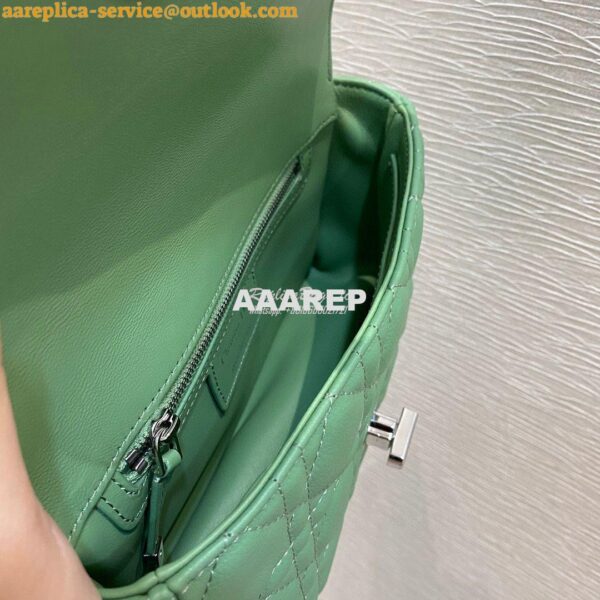 Replica Dior Small Caro Bag Soft Cannage Calfskin M9241 Avocado Green 10