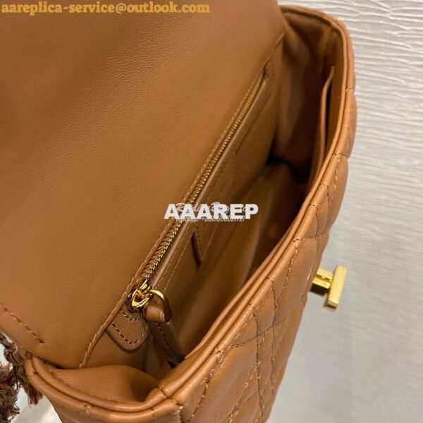 Replica Dior Small Caro Bag Soft Cannage Calfskin M9241 Cognac 10