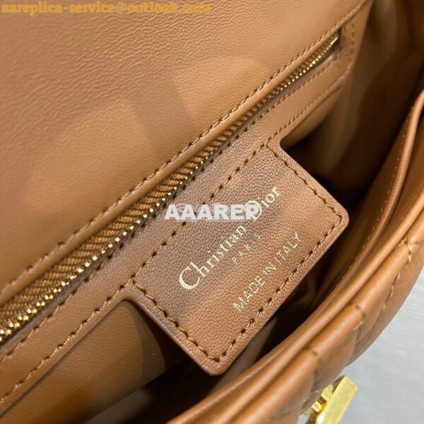 Replica Dior Small Caro Bag Soft Cannage Calfskin M9241 Cognac 11