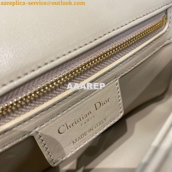 Replica Dior Small Caro Bag Soft Cannage Calfskin M9241 Nude 11