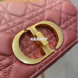 Replica Dior Small Caro Bag Soft Cannage Calfskin M9241 Pink Gradient 2