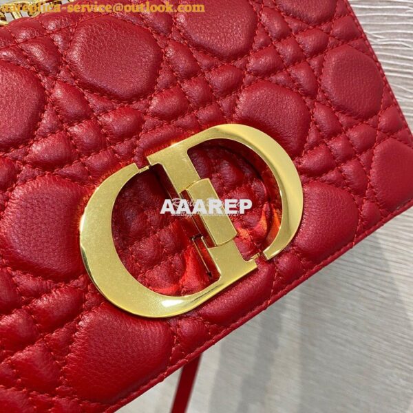 Replica Dior Small Caro Bag Soft Cannage Calfskin M9241 Red 7