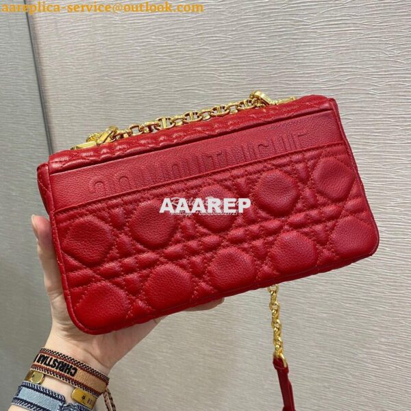 Replica Dior Small Caro Bag Soft Cannage Calfskin M9241 Red 9