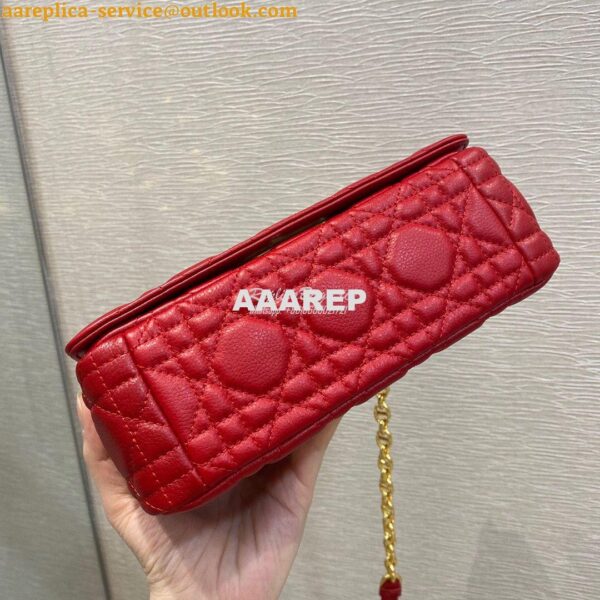 Replica Dior Small Caro Bag Soft Cannage Calfskin M9241 Red 13