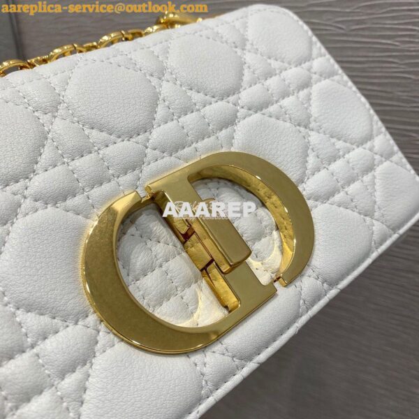 Replica Dior Small Caro Bag Soft Cannage Calfskin M9241 White 5