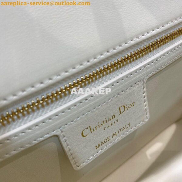 Replica Dior Small Caro Bag Soft Cannage Calfskin M9241 White 10