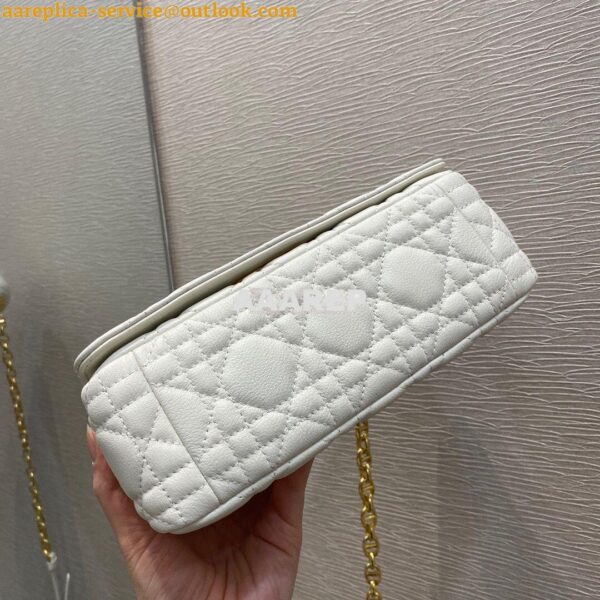 Replica Dior Small Caro Bag Soft Cannage Calfskin M9241 White 11