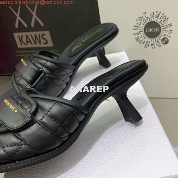 Replica Dior Women's Shoes evolution heeled slide KCQ731CQC Black 7