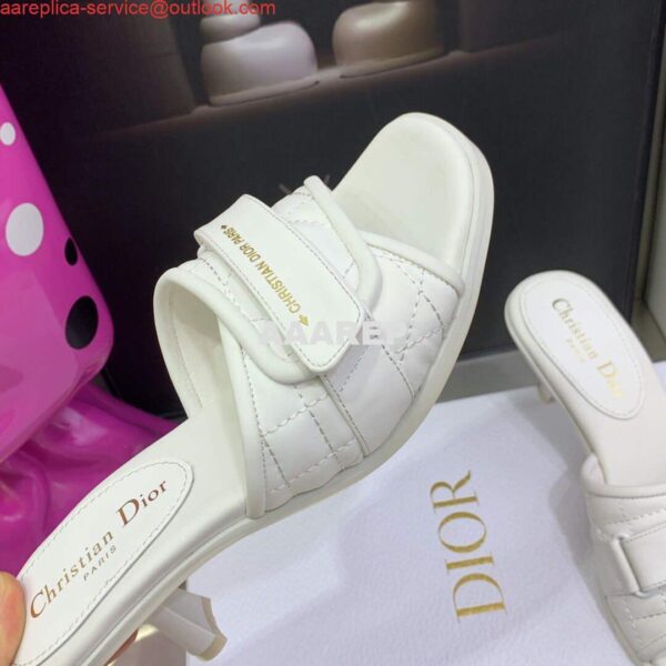 Replica Dior Women's Shoes evolution heeled slide KCQ731CQC White 6