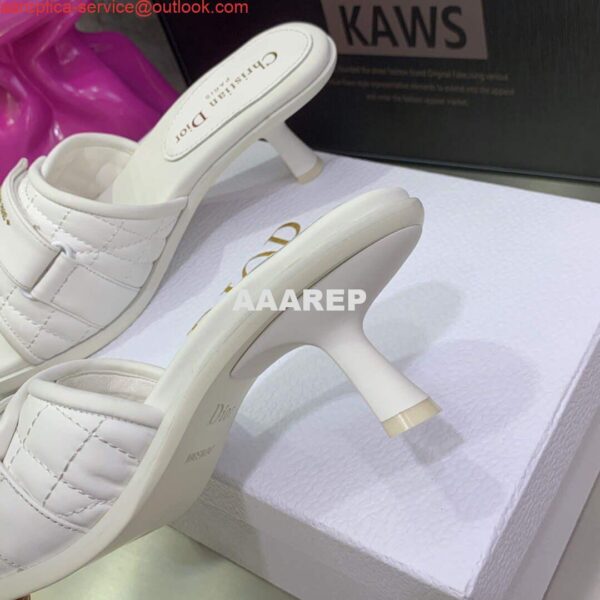 Replica Dior Women's Shoes evolution heeled slide KCQ731CQC White 7