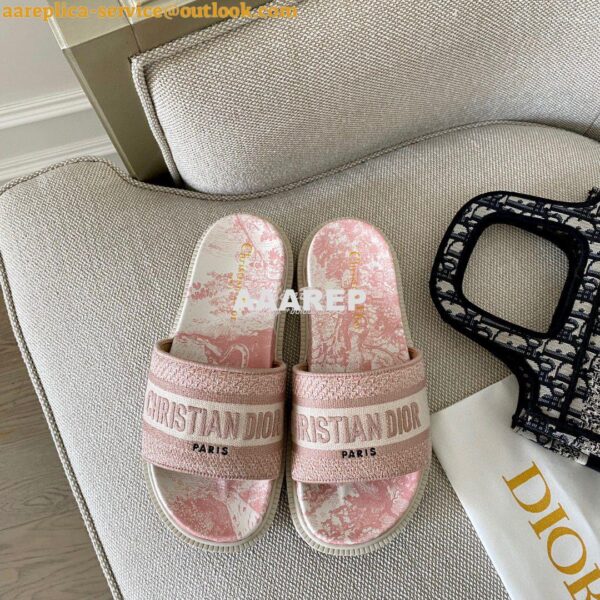 Replica Dior Dway Slide Embroidered Cotton KCQ550 ii 5