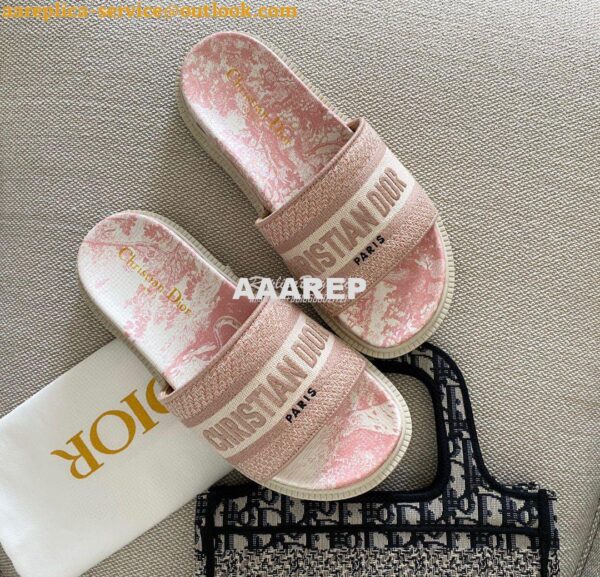 Replica Dior Dway Slide Embroidered Cotton KCQ550 ii 6