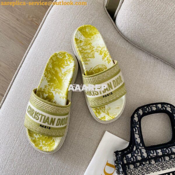 Replica Dior Dway Slide Embroidered Cotton KCQ550 ii 11