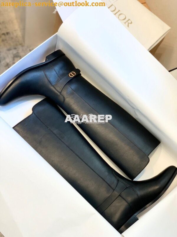 Replica Dior Empreinte Boot Black Soft Calfskin KCI607 Black 3