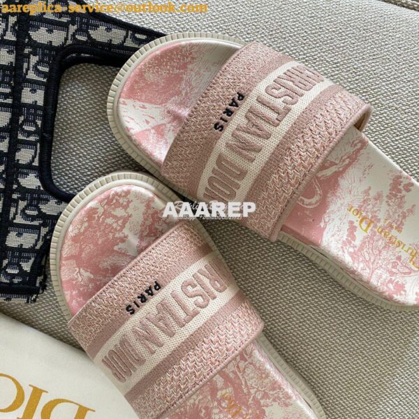 Replica Dior Dway Slide Embroidered Cotton KCQ550 ii 9