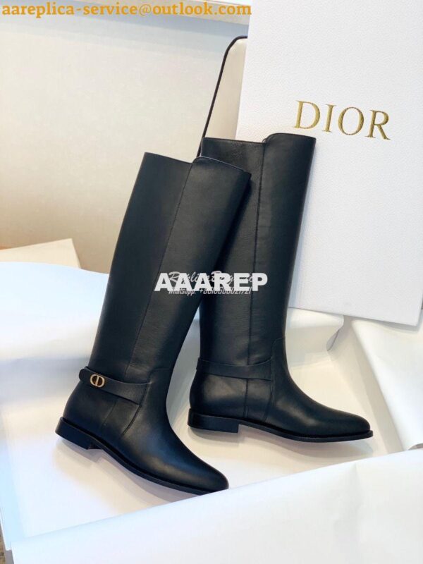 Replica Dior Empreinte Boot Black Soft Calfskin KCI607 Black 7