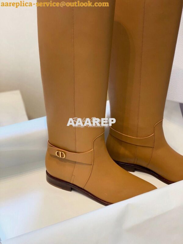 Replica Dior Empreinte Boot Black Soft Calfskin KCI607 Ochre 6