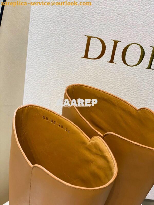 Replica Dior Empreinte Boot Black Soft Calfskin KCI607 Ochre 8